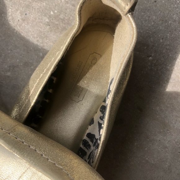 Coach Gold Leather Ballet Flats Size 7 - Picture 8 of 10